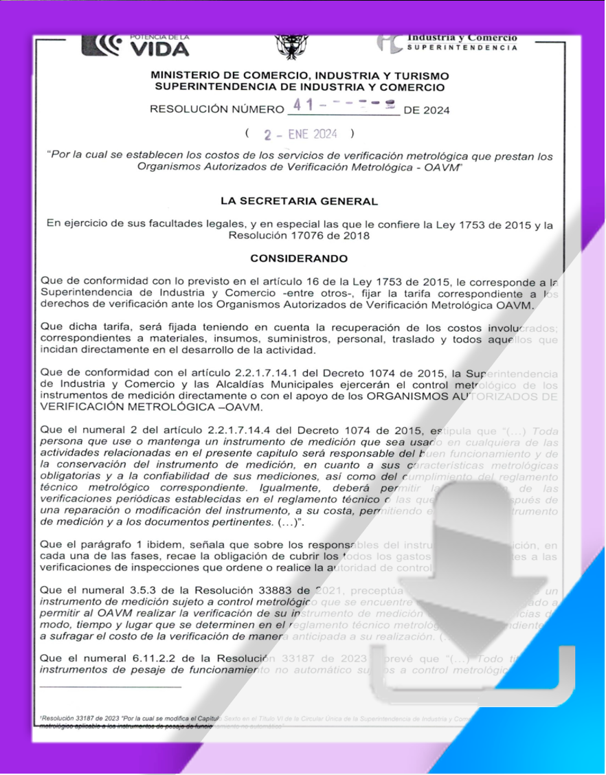 7. Resolución N 41 de 2024 Costos de verificación.png